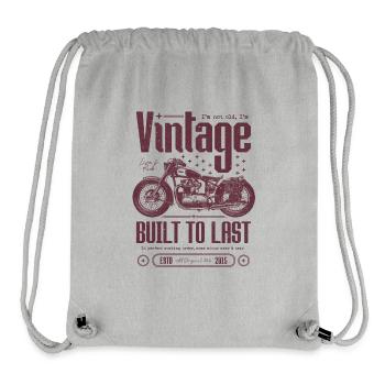 Vintage Motorrad Biker Motorrad Geburtstag 2015 - Stanley/Stella recycelter Gym Bag - Grau meliert - Vorne