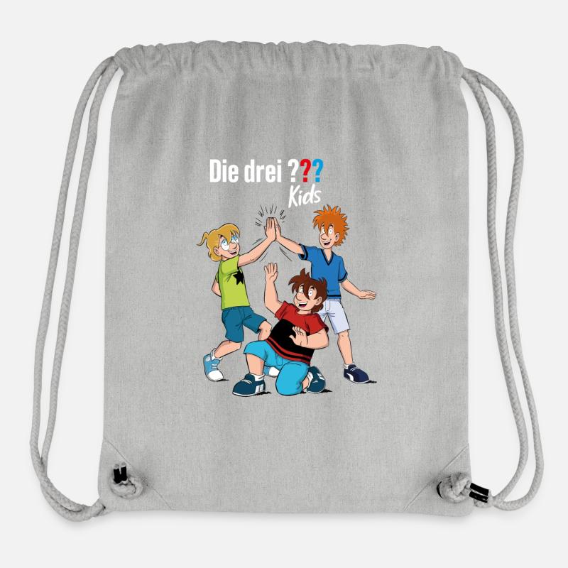 Les Trois ??? Détectives pour enfants - Sac à cordon recyclé Stanley/Stella - gris chiné