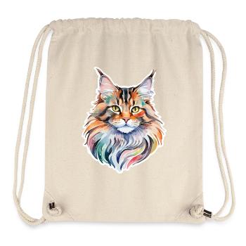Maine Coon Watercolors - Stanley/Stella Recycled Gym Bag - natural - Front
