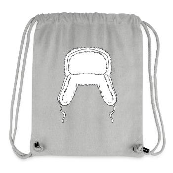 Fluffy Winter Fur Hat - Stanley/Stella Recycled Gym Bag - heather grey - Front