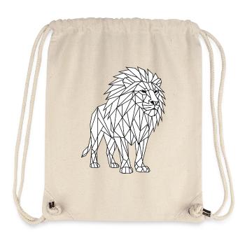Geometric Lion Polygon Style - Stanley/Stella Recycled Gym Bag - natural - Front