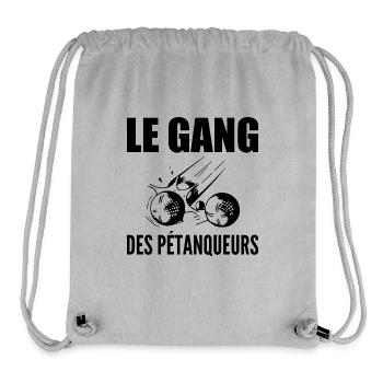Pétanque, Bowler, Petanque-Fan, Vatertag - Stanley/Stella recycelter Gym Bag - Grau meliert - Vorne