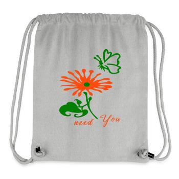 Butterfly - Stanley/Stella recycelter Gym Bag - Grau meliert - Vorne