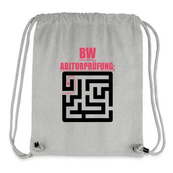 Abitur Abschluss Prüfung Sprüche lustig Abi BW - Stanley/Stella recycelter Gym Bag - Grau meliert - Vorne