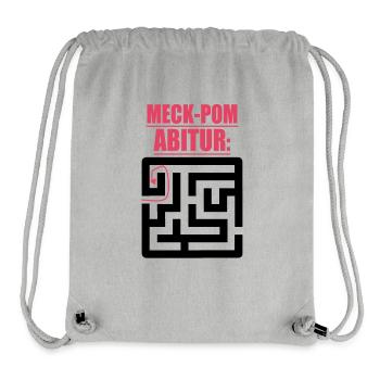Abitur Abschluss Prüfung Sprüche lustig Meck-Pomm - Stanley/Stella recycelter Gym Bag - Grau meliert - Vorne