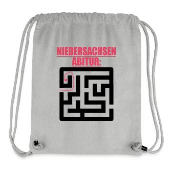 Abi Abschluss Prüfung Sprüche lustig Niedersachen - Stanley/Stella recycelter Gym Bag - Grau meliert - Vorne