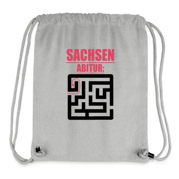 Abitur Abschluss Prüfung Sprüche lustig Sachsen - Stanley/Stella recycelter Gym Bag - Grau meliert - Vorne