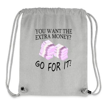 Money Motivation Profit Profit Performance Yield - Stanley/Stella Recycled Gym Bag - heather grey - Front
