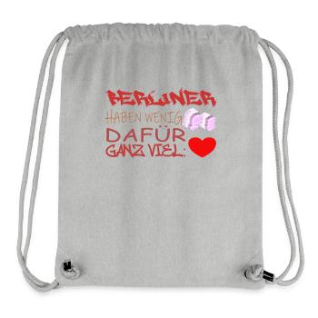 Berlin Souvenir Touristen Hauptstadt Metropole BLN - Stanley/Stella recycelter Gym Bag - Grau meliert - Vorne