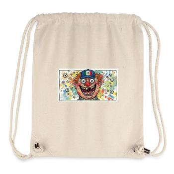 Mexiko Fußball-Clown im Farbwirbel - Stanley/Stella recycelter Gym Bag - Naturweiß - Vorne