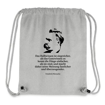 Nietzsche: Das Halbwissen ist siegreicher, als da - Stanley/Stella recycelter Gym Bag - Grau meliert - Vorne