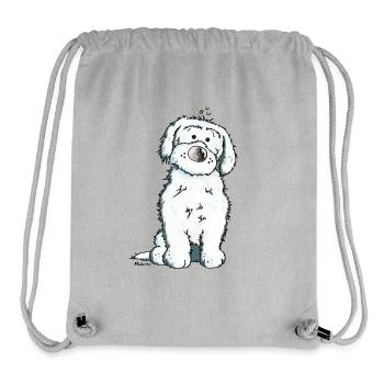 Bichon Maltaise Chien - Sac à cordon recyclé Stanley/Stella - gris chiné - Devant