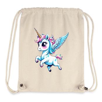 Licorne Unicorn Kawaii - Sac à cordon recyclé Stanley/Stella - blanc naturel - Devant