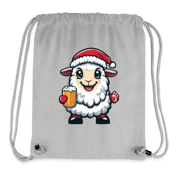 Sheep Christmas Beer Funny - Stanley/Stella Recycled Gym Bag - heather grey - Front