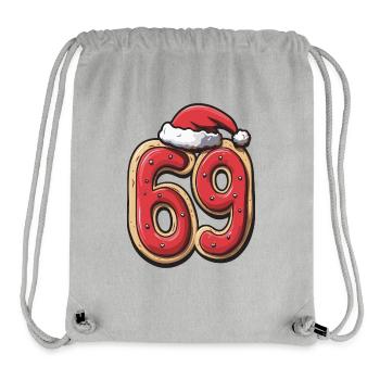 69 Number Christmas Cookie - Stanley/Stella Recycled Gym Bag - heather grey - Front