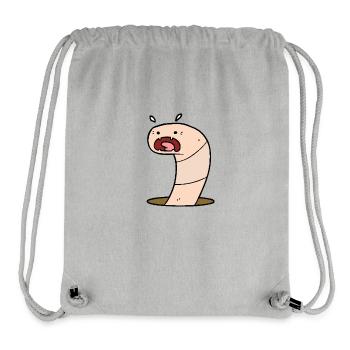 Beweglicher Wurm - Stanley/Stella recycelter Gym Bag - Grau meliert - Vorne