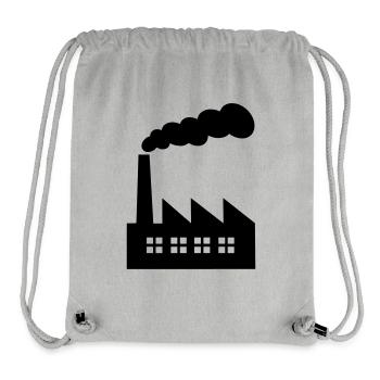 Factory with smoke - Stanley/Stella Recycled Gym Bag - heather grey - Front