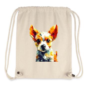 Polygon Dog Chihuahua Color Explosion - Stanley/Stella Recycled Gym Bag - natural - Front