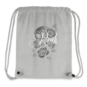 Gothique Rose Crâne Rock Graphique - Sac à cordon recyclé Stanley/Stella - gris chiné - Devant