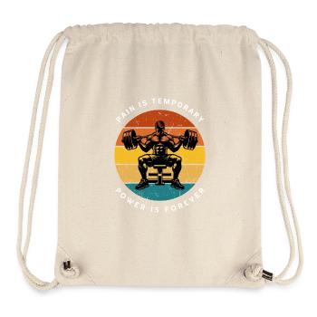 Krafttraining Motivationskreis - Stanley/Stella recycelter Gym Bag - Naturweiß - Vorne