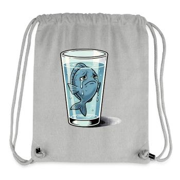 Fish Sea Animal Animal Glass Symbol Water Sad - Stanley/Stella Recycled Gym Bag - heather grey - Front