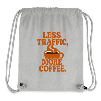 Productivité Caféinée : Zéro Perte de Temps - Sac à cordon recyclé Stanley/Stella - gris chiné - Devant