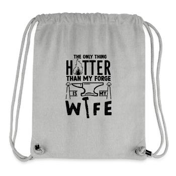 Hotter Than My Forge - Metalsmith Humor - Stanley/Stella Recycled Gym Bag - heather grey - Front