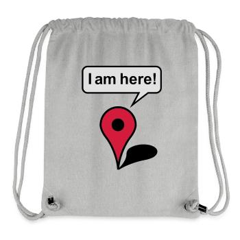 I am here! Google Maps - Stanley/Stella recycelter Gym Bag - Grau meliert - Vorne