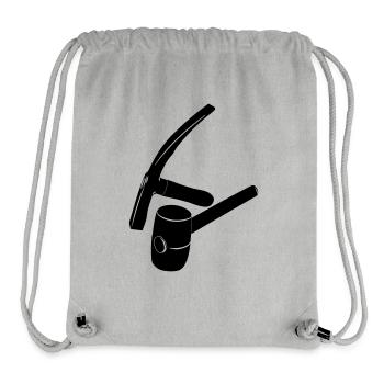 Gummihammer und Straßenhammer für Fertiger - Stanley/Stella recycelter Gym Bag - Grau meliert - Vorne