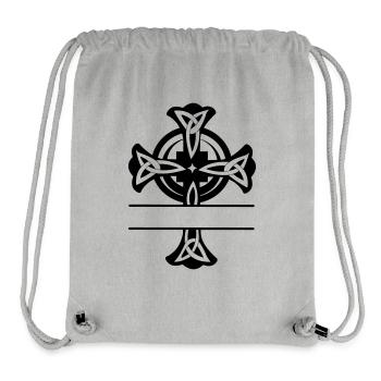 Keltisches Kreuz Logo oder Monogramm - Stanley/Stella recycelter Gym Bag - Grau meliert - Vorne