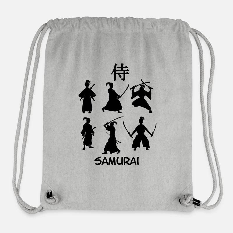 SamouraïÉpéiste japonais - Sac à cordon recyclé Stanley/Stella - gris chiné