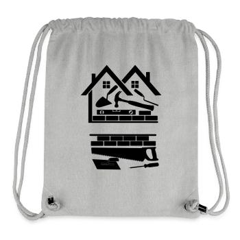 Logo der Baufirma "Häuser" - Stanley/Stella recycelter Gym Bag - Grau meliert - Vorne