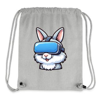 VR Gamer Bunny: Digital Game Adventure - Stanley/Stella Recycled Gym Bag - heather grey - Front