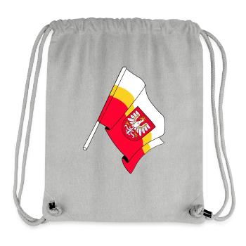 Drapeau Petite Pologne - Sac à cordon recyclé Stanley/Stella - gris chiné - Devant