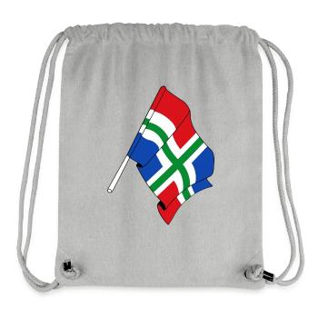 Flagge der Provinz Groningen - Stanley/Stella recycelter Gym Bag - Grau meliert - Vorne