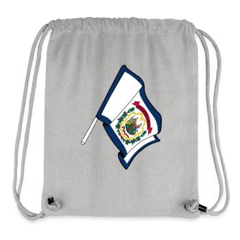 Flagge von West Virginia - Stanley/Stella recycelter Gym Bag - Grau meliert - Vorne