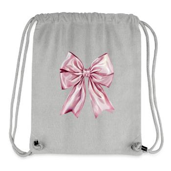Schleife Band Seide Geschenk - Stanley/Stella recycelter Gym Bag - Grau meliert - Vorne