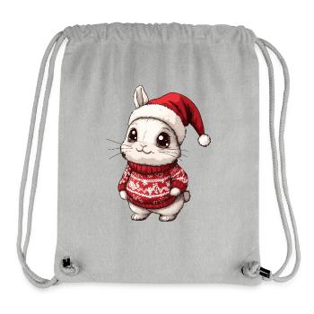 Bunny Christmas Xmas - Stanley/Stella Recycled Gym Bag - heather grey - Front