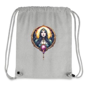 Mystical Lunar Queen with Gem - Stanley/Stella Recycled Gym Bag - heather grey - Front