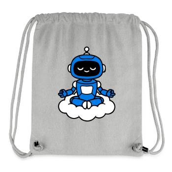 AI Human Fan Club Hovering Robot - Stanley/Stella Recycled Gym Bag - heather grey - Front