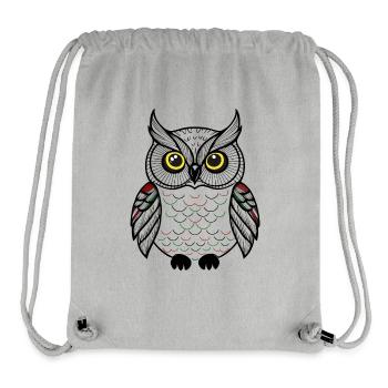 cute owl - Stanley/Stella Recycled Gym Bag - heather grey - Front
