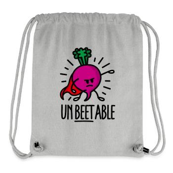 Unbeetable / unbeatable beetroot beet light - Stanley/Stella Recycled Gym Bag - heather grey - Front