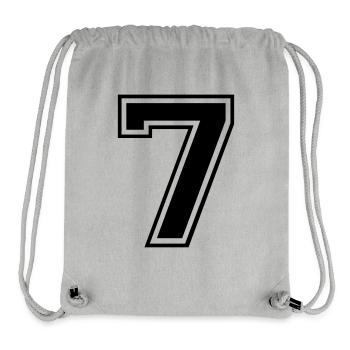 7 Nummer Rugby Fußball - Stanley/Stella recycelter Gym Bag - Grau meliert - Vorne