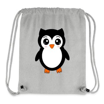 owl black bird bird animals gift - Stanley/Stella Recycled Gym Bag - heather grey - Front