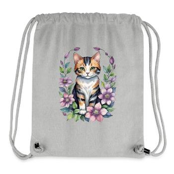 Kitty Cat Clematis - Stanley/Stella Recycled Gym Bag - heather grey - Front