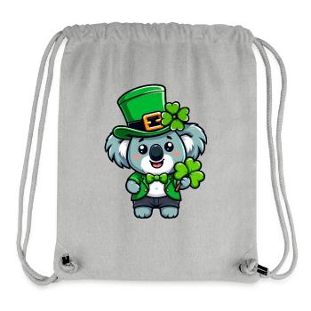Süßer Koala St. Patricks Day Cartoon - Stanley/Stella recycelter Gym Bag - Grau meliert - Vorne