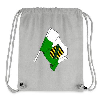 Flagge Sachsen - Stanley/Stella recycelter Gym Bag - Grau meliert - Vorne