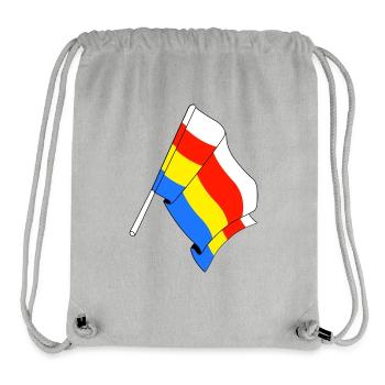 Drapeau : Podlaskie, Pologne - Sac à cordon recyclé Stanley/Stella - gris chiné - Devant