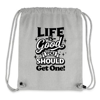 Positive Ermutigung Motivational Design - Stanley/Stella recycelter Gym Bag - Grau meliert - Vorne