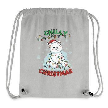 Cute Christmas Polar Bear – Gift for Kids - Stanley/Stella Recycled Gym Bag - heather grey - Front